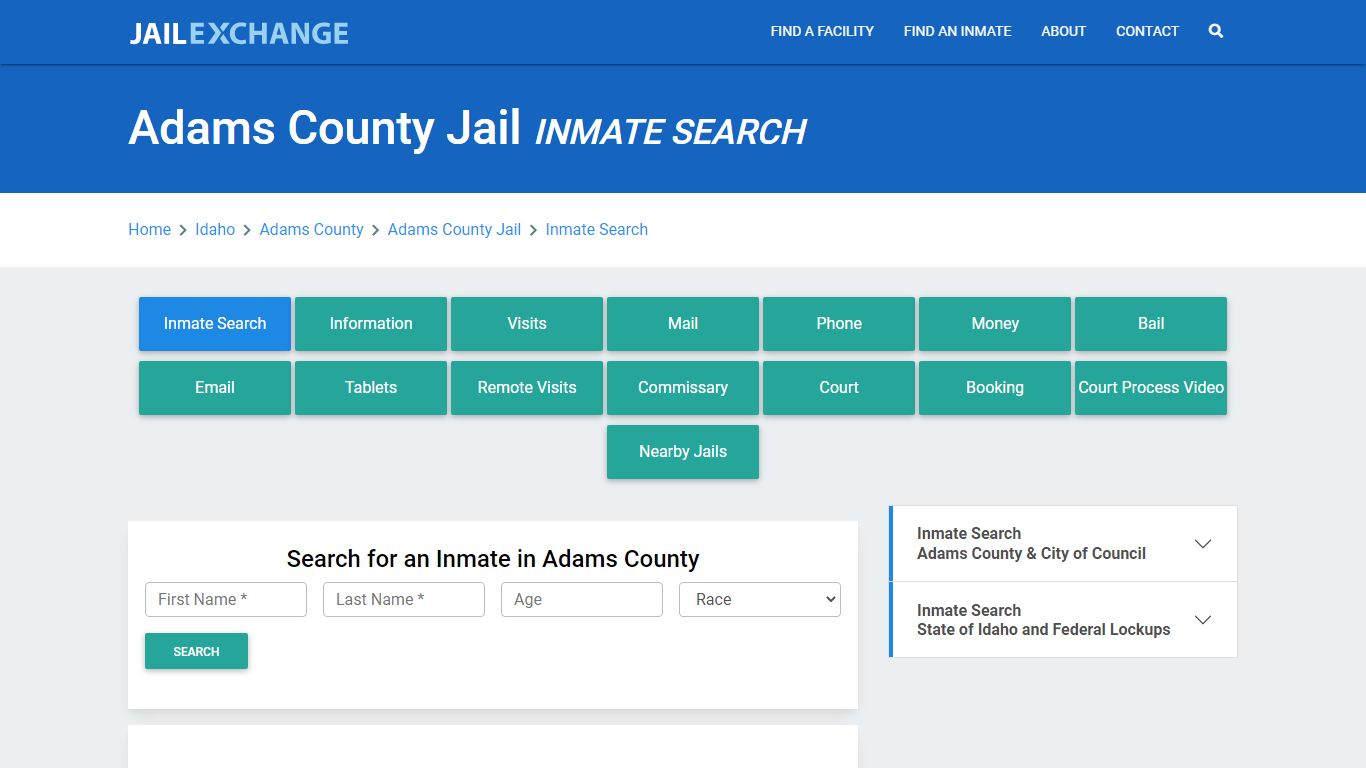 Adams County Jail, ID Inmate Search: Roster & Mugshots